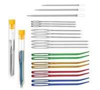 Weenwill Aiguilles Couture Gros Chas,20 PCS Aiguilles Couture,Aiguille à Tapisserie à Coudre à La Main,Aiguille à Laine Émoussée À Bout Rond pour Tricot,Crochet,Cuir,Loisirs Créatifs