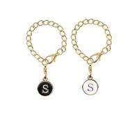 Weenwill Breloques Lettres pour Coupe Stanley,2 PCS Pendentifs personnalisés avec Initiale et Fermoir Mousqueton,Lettre Charms Breloques Personnalisées pour Gobelets,Tasses et Dacs à Dos,Lettre S