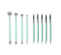 Weenwill Outils Poterie,9 PCS Outil Argile Autodurcissante,Outils de Pointage à Double Extrémité,Putil de Modelage,Ensemble D'outils Artisanaux pour Loisirs Créatifs,Poterie et Sculpture