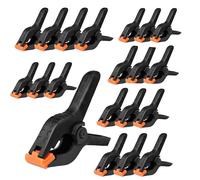 Weenwill Pinces à Ressort,20 Pcs Clip À Ressort En Robustes Photographie Plastique Support de Toile de Fond Pinces Clips Universels Clip À Ressorts pour la Photographie,Atelier,Art,Artisanat en Bois