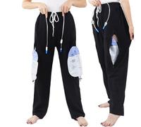WEEOATAR Pantalon unisexe de soins d'incontinence, pantalon de fistule, vêtements de cathéter, pantalon d'incontinence, pantalon avec double poches pour néphrostomie, foley, cathéters suprapubiques et