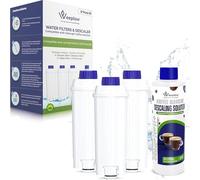 Weeplow® - 3 Filtres à Eau Compatibles avec les machines à café Delonghi et un Détartrant 300ML, Kit d’Entretien Complet Compatible avec Machine à Café Magnifica, Dinamica, Autentica, Primadonna