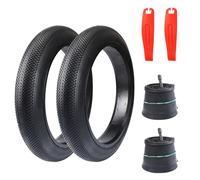 WEEROCK 20 X 3.0 inch Bike Fat Tire E-Bike Tires 2 Pack Bicycle Tyres with Inner Tubes Folding Bead Tires Compatible with Wide Mountain Snow Bicycle Electric Bike