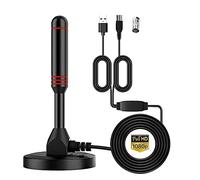 Weetack Antenne TV numérique HDTV intérieure signal intelligent Antenne TV numérique 1080P 4K Canaux TV Portée de signal de 130 miles