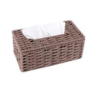 Weetack BoîTe à Mouchoirs en Rotin, Porte-Serviettes Vintage, Housse de Conteneur de Rangement Encombrement, DéCoration de Bureau de (Café)