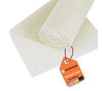 WEEWAM 45x400cm Tapis Fond de Tiroir Cuisine EVA, Rouleau Protection de Tiroirs, Tapis Antidérapant Adhésif, Protection Tiroir Cuisine, Etagère, Armoire, Placard, Camping Car- Flocon de Neige