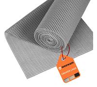 Weewam 50 cm x 300 cm Tapis Fond de Tiroir Cuisine EVA, Rouleau Protection de Tiroirs, Tapis de Tiroir Antidérapant Adhésif, Etagère, Armoire, Placard, Camping Car (Gris)