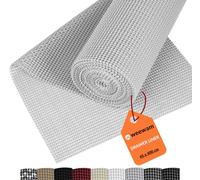 Weewam Tapis Fond de Tiroir Cuisine EVA, 45 cm x 400 cm, Rouleau Protection Tiroirs, Tapis de Tiroir Antidérapant Adhésif, Protection Tiroir Cuisine, Etagère, Armoire, Placard, Camping Car- Gris Clair