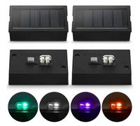 Weewooday 4 Dessus de Remplacement pour Lampes Solaires 4 x 7 cm Rechanges de Panneau Solaire avec Lumière Boîtes Solaires de Remplacement pour Lanternes LED Lampe Extérieur Jardin Décoration