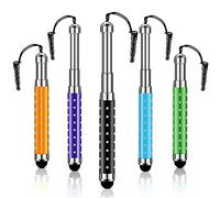 Weewooday 5 Stylets pour Écran Tactile Stylet tactile capacitif Rétractables Stylo Capacitif Universel pour la Plupart des Appareils Intelligents, Téléphones