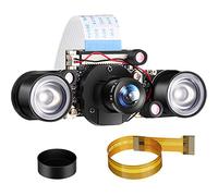 Weewooday Compatible avec Caméra Raspberry Pi 4/3/2/1 HD 1080p 5MP OV5647 | Capteur 5MP OV5647, Compatible avec Rpi 4,3 B, B+, 2B, 3 2,1, Vision Diurne et Nocturne, Ir-Cut, Focus Ajustable