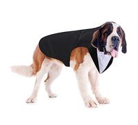 Weewooday Ensemble Smoking et Bandana pour Chien - Costume de fête de Mariage avec nœud Papillon et Chemise pour Noël, Halloween, Anniversaire (Style Mignon, Taille XXL)