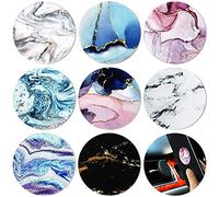 Weewooday Lot de 8 plaques de Montage magnétiques en métal pour téléphone Portable compatibles avec Les Supports magnétiques de Voiture (Style marbré)