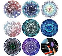 Weewooday Lot de 8 plaques de Montage magnétiques en métal pour téléphone Portable compatibles avec Les Supports magnétiques de Voiture (Style Mandala)
