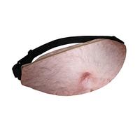 Weewooday Ventre à Bière Sac Banane de Ceinture de Ventre Réglable Drôle de Papa de Taille de Bière avec Fermeture Éclair Cadeaux pour Poisson d'Avril (Quelques Poils)