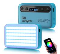 Weeylite S05 Lampe vidéo LED RVB avec contrôle par application, mini lampe de caméra avec batterie de 2000 mAh, couleur 360 °, 26 effets de lumière, CRI 95+/2800-6800 K plaque lumineuse LED pour