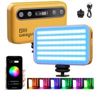 Weeylite S05 Lumiere Vidéo RGB avec Contrôle d'application, Mini Lampe de Caméra LED avec 2000mAh Batterie Rechargeable 360° couleur/26 Effets Lumineux/CRI 95+/2800-6800K pour Photographie et vidéo