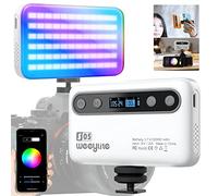 Weeylite S05 Lumiere Vidéo RGB avec Contrôle d'application, Mini Lampe de Caméra LED avec 2000mAh Batterie Rechargeable 360° couleur/26 Effets Lumineux/CRI 95+/2800-6800K pour Photographie et vidéo