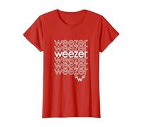 Weezer - Merci T-Shirt, Femme, Rouge, XL