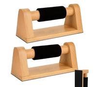 Wefdfsy Barres de Pompes en Bois - Station d'Entraînement Antidérapant 2 Pièces - Supports de Pompes Portables - Hommes Femmes Athlètes Amateurs de Sport Maison Gym Voyage Sol