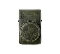 Wefenad Étui de rangement en cuir PU pour appareil photo numérique avec bandoulière amovible compatible avec GR2/GR3/GR3X G7X2/G7X3 RX100/ZV1/LX10/SX740/ZR1000/CCD, Vert