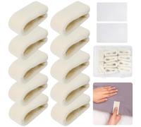 WEFHEF 10 Pcs Pince Couette Antidérapant, Attache Couettes Lit avec Bordure Douce, Clip de Fixation Couette sans Aiguille, Pince de Maintien pour Couettes Blanc, avec Boîte, pour Auberge Hôtel Chambre