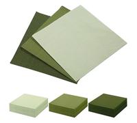 WEFHEF 120 Pcs Serviettes Papier Vert Mélangé, Serviette Anniversaire Jetable 33 x 33 cm, Serviettes de Tables Pliées, Essuie Main Papier Souple, pour Restaurant Anniversaire Mariage Célébration