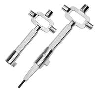 WEFHEF 2 Pcs e Construction en Alliage de Zinc, Clef Architecte Passe Partout e Chantier avec Échelle de Mesure, Clef Carré 6/7/8 mm Universelle, pour Serrure Fenêtre Grilles de Ventilation