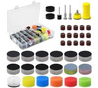 WEFHEF 268 Disques de Ponçage 25 mm, Disques Abrasifs 60-10000 Grains, Kit de Polissage à Sec et Humide avec Boîte de Rangement, pour Bois, Métal, Résine, Pierre, Verre et Bricolage