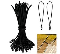 WEFHEF 30 PCS Sangle de Serrage 25cm en Caoutchouc NylonTendeurs Elastique avec Crochets Sangle de Serrage Sac à Dos Randonnée Sangle de Serrage Velo pour Bâches, Camping Camions, Rideaux Tentes