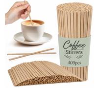 WEFHEF 400 Pcs Touillette Café en Bois, Bâtonnet en Bois Alimentaire 140 x 5 mm, Petit Agitateur Café sans BPA, Bâtonnets pour Mélanger de Boissons, pour Cocktail Chocolat Chaud Cuisine Artisanat