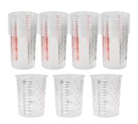 WEFHEF 50 Pcs Verre Doseur pour Résine Époxy, Gobelet de Mélange Réutilisable, Tasses à Mesurer Graduées 600ml, Verre Mesureur pour Peinture avec Échelle Clair, pour Liquide Laboratoire Artisanat