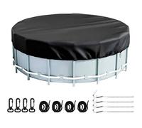 WEFHEF Housse de Protection Piscine Ronde 366x20cm - Bâche Imperméable Anti-UV, Anti-Poussière, Résistante Intempéries 210D Oxford.