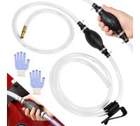 WEFHEF Pompe Manuelle Eau avec Tuyaux et Colliers de Serrage, Pompes Manuelle Carburant Universelle, Pompe Amorçage Gasoil, Pompes Siphon Essence, pour Huile Diesel Liquide Moteur de Bateau