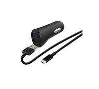 Accessoire pour téléphone mobile Wefix Chargeur Allume cigare x2 USB + Câble USB-C 1m