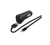 Accessoire pour téléphone mobile Wefix Chargeur Allume cigare x2 USB + Câble USB-C 1m