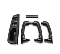 WEFOLCC Ensemble pour VW pour Bora pour Golf 4 MK4 pour Jetta 1999 2000-2004 LHD Noir Beige Avant Arrière Gauche Droite Poignée de Porte (Carbon Fiber 8pcs)