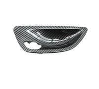 WEFOLCC Garniture couvercle cuvette poignée d'ouverture panneau porte remplacement pour Série 5 F10 F11 520i 523i 528i 51417226355 (Carbon Fiber Left)