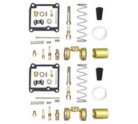 WEFOLCC Kit Réparation Carburateur Moto avec Joint D'aiguille, Joint D'étanchéité Et Flotteur pour Mikuni VM20 VM 20 Carb Rebuild Parts Accessoires Moto(2 Set)