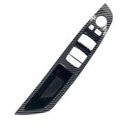 WEFOLCC Pour Série 5 F10 F11 F18 520i 523i 525i 528i 535i Accoudoir intérieur Panneau de poignée de porte Garniture intérieure Couvercle LHD (fibre de carbone)