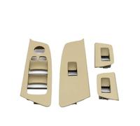 WEFOLCC Pour Série 5 G30 G31 F90 525i 530i 540i Panneau de boutons de commutateur de lève-vitre de porte Garniture de couvercle Remplacer LHD (Beige 4pcs set)