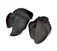 WEFOLCC Pour VW Pour Tiguan 2017-2021 Accessoires De Voiture En Cuir Microfibre Panneau De Porte Intérieur Couverture Fente Porte Garniture Intérieure (Black - red line)