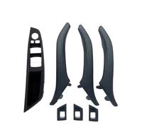 WEFOLEN Poignée Traction Pour Panneau D'accoudoir Porte Intérieure Avec Couvercle Extérieur En Cuir LHD Pour Série 5 F10 F11 F18 520 523 525 528 530 535 Poignée Traction Porte Intérieure(Black Set)