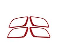 WEFOLEN Pour Acura ILX2013 2014 2015 2016 2017 2018 2019 2020 2021 2022 Autocollant Flexible En Fiber Carbone Cadre Poignée Porte Intérieure Voiture Poignée Traction Porte Intérieure(Red Carbon)