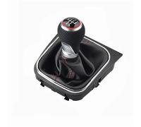 WEFOLEN Pour Ibiza 6J Pour Seat Pour Leon MK1 Pommeau De Levier De Vitesse Manuel Avec Soufflet De Protection 5 6 Speed Gear Shift Knob(Red 6 Speed)