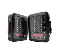 WEFOLEN Pour Jeep Pour Wrangler JK 2007-2015 Feu Arrière À LED 2X Feu Arrière À LED Feu De Freinage Feu De Recul Feu De Signalisation(Clear,European)