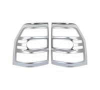 WEFOLEN Pour Mitsubishi Pour Pajero V93/V97 2007-2020 1 Paire Garnitures Feux Arrière Modification Extérieure Cadre Décoratif Couvercle Feu Arrière Voiture(Argent)