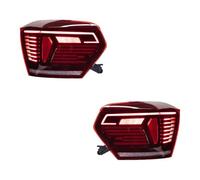 WEFOLEN Pour VW Pour Polo Hatchback 2019-2023 Feu Arrière À LED Feu De Direction Feu De Freinage Feu D'avertissement Feu De Recul Feu De Conduite(Red)