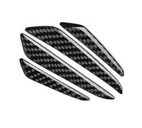 WeFoonLo 4 pcs Noir Fiber De Carbone Auto Porte Bosse Protecteur Autocollant pour Voiture SUV Camionnette