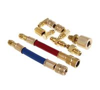 WeFoonLo Air Conditioner Refrigeration Adaptateur de conversion R134A R12 Adaptateur secteur Kit de tuyaux